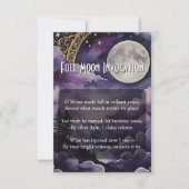 Full Moon Invocation Pagan Prayer Pocket Card 招待状 (正面)
