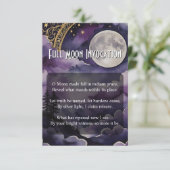 Full Moon Invocation Pagan Prayer Pocket Card 招待状 (スタンド正面)