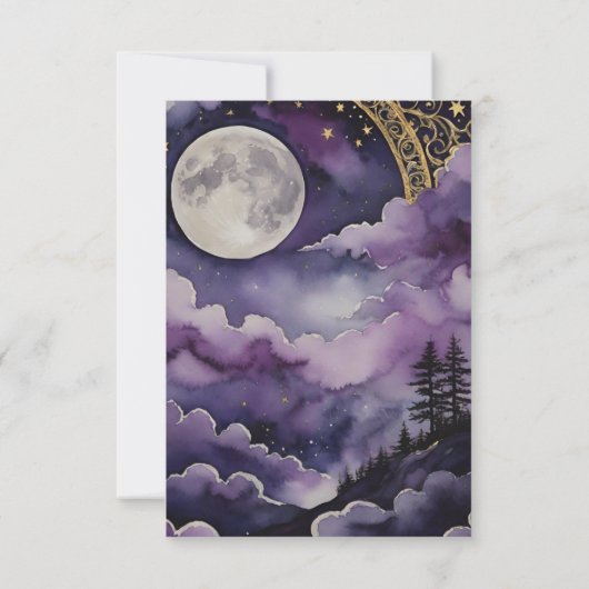 Full Moon Invocation Pagan Prayer Pocket Card 招待状 (裏面)