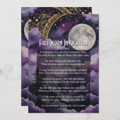 Full Moon Invocation Pagan Prayer Ritual Card 招待状 (正面/裏面)