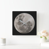 Full Moon | Johannesburg South Africa スクエア壁時計 (ホーム)