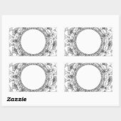 Full Moon Mandala Rectangleステッカー 長方形シール (シート)