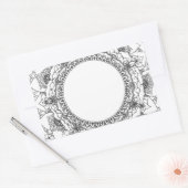 Full Moon Mandala Rectangleステッカー 長方形シール (封筒)