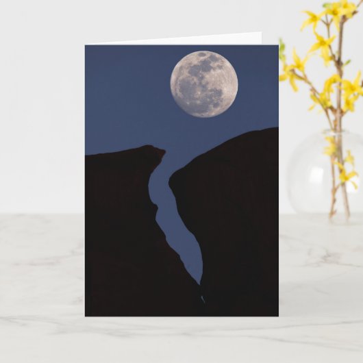 Full Moon | Monument Valley, Arizona カード (黄色い花)