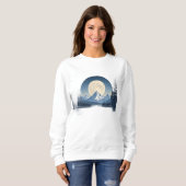 Full Moon Mountain Landscape Sweatshirt スウェットシャツ (正面フル)