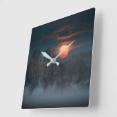 Full Moon | November in Scalenghe, Italy スクエア壁時計 (傾斜)