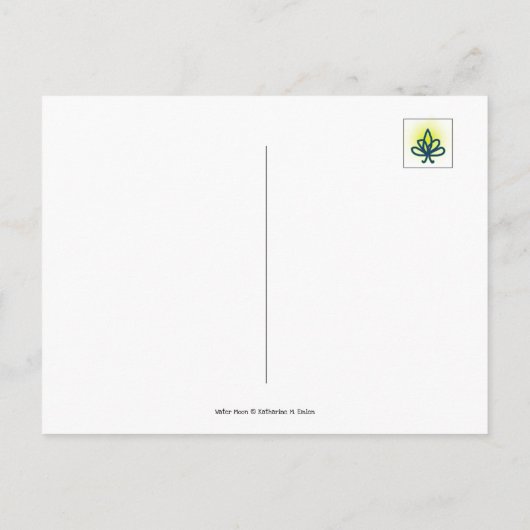 Full Moon Over Golden Land, Peaceful, Esoteric ポストカード (裏面)