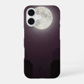Full Moon Over Graveyard Gothic Case iPhone 16ケース (裏面)