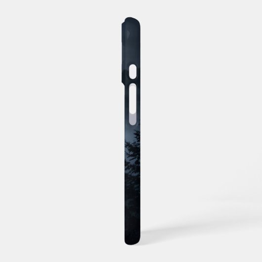 Full Moon Over Misty Forest Dark Case iPhone 16ケース (左側面)