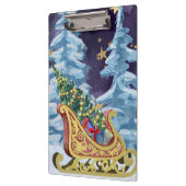 Full Moon Over Reindeer With Sleigh クリップボード (左)