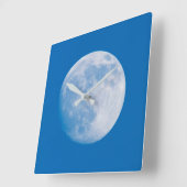 Full Moon Over The City Of Montreal スクエア壁時計 (傾斜)