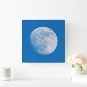 Full Moon Over The City Of Montreal スクエア壁時計 (ホーム)