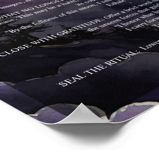 Full Moon Pagan Ritual & Prayer Book of Shadows ポスター (角)