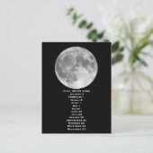 Full Moon Phases 2026 Postcard ポストカード (スタンド正面)