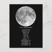 Full Moon Phases 2027 ポストカード (正面)