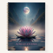 Full Moon Reflection – Lunar Witch Spiritual ノートブック (正面)