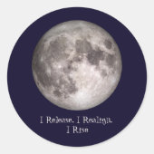 Full Moon Ritual I Release I Realign I Rise ラウンドシール (正面)