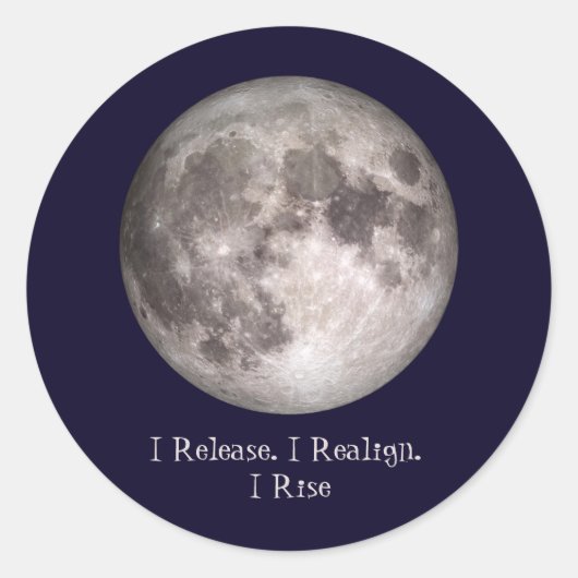 Full Moon Ritual I Release I Realign I Rise ラウンドシール (正面)
