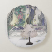 Full Moon Round Pillow – Celestial Dreamcore  ラウンドクッション (裏面)