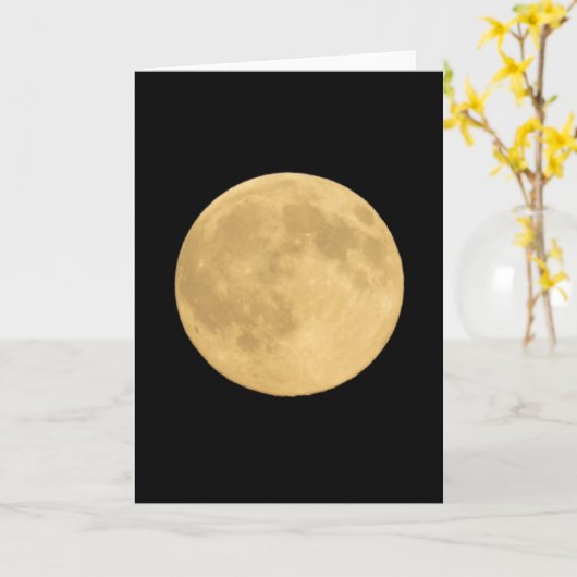 Full Moon | Seattle, Washington カード (黄色い花)