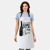 Full of Christmas Beer and Cheer | Funny Drinking エプロン (着用した状態)