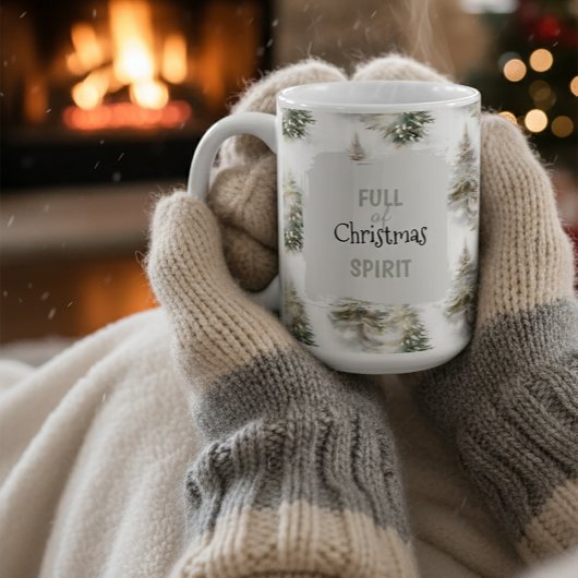 Full of Christmas Spirit” Holiday Coffee Mug コーヒーマグカップ