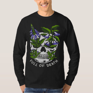 Full Of Death  Skull Botanical Tシャツ