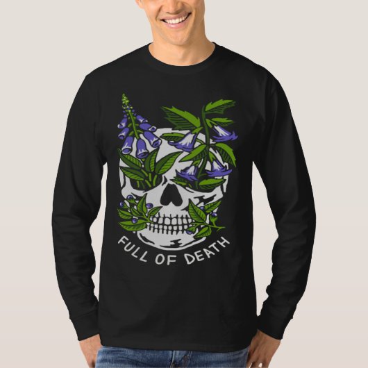 Full Of Death  Skull Botanical Tシャツ (正面)