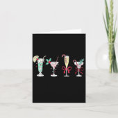 Full Of Holiday Srit Christmas Drinks Martini Tail カード (正面)