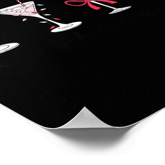 Full Of Holiday Srit Christmas Drinks Martini Tail ポスター (角)
