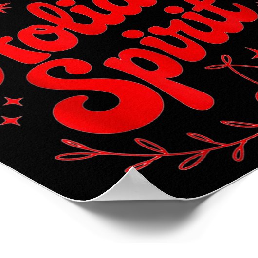 Full Of Holiday Srit Funny Christmas Drinking Retr ポスター (角)