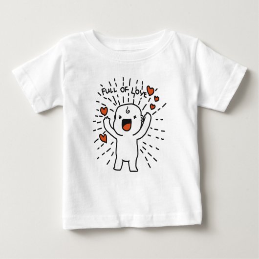 Full of Love Toddler Pullover Hoodie ベビーTシャツ (正面)