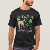 Full Of Shenanigans labrador Dog Irish Tシャツ (正面)