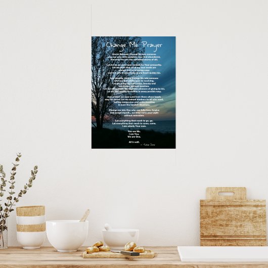 Full on Change Me祈りの言葉 ポスター (キッチン)
