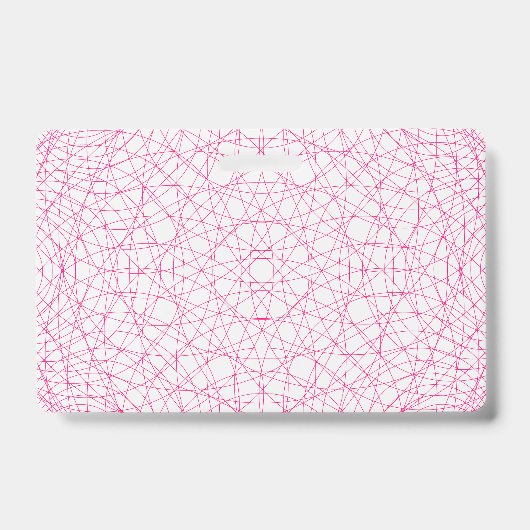Full Pattern Neon Pink ID Badge – Customizable バッジ (正面)