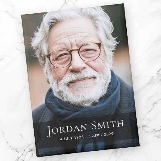 Full photo and name funeral bereavement memorial マグネット