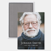 Full photo and name funeral bereavement memorial マグネット (正面/裏面)