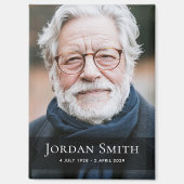 Full photo and name funeral bereavement memorial マグネット (正面)