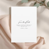 Full Photo Chic Flat Wedding Save The Date Card セーブザデート