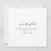 Full Photo Chic Flat Wedding Save The Date Card セーブザデート (裏面)