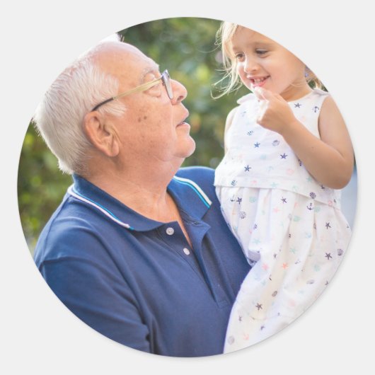 Full Photo Custom Create Your Own ラウンドシール (正面)