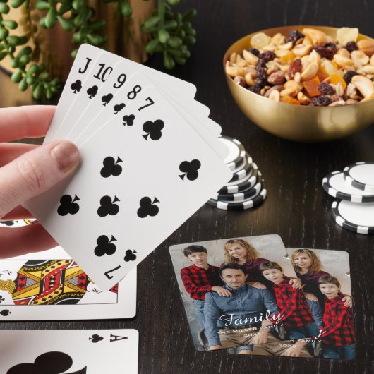 Full Photo - Vertical Custom Script Family Text トランプ (インサイチュ)