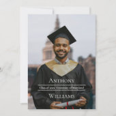 Full PhotoMinimalist Graduation Announcement 招待状 (正面)