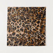 Full seamless jaguar cheetah animal skin pattern. タペストリー (正面(横))