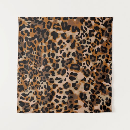 Full seamless jaguar cheetah animal skin pattern. タペストリー (正面)