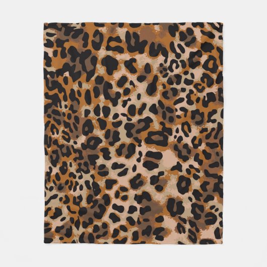 Full seamless jaguar cheetah animal skin pattern. フリースブランケット (正面)