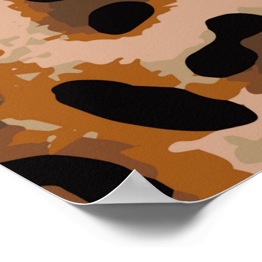 Full seamless jaguar cheetah animal skin pattern. ポスター (角)