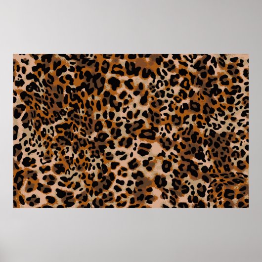 Full seamless jaguar cheetah animal skin pattern. ポスター (正面)