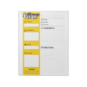 Full Size Cooking Papers | Blank Recipe Pages  ノートパッド (回転)