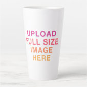 Full Size Image Photo Blank White Latte Mug カフェラテマグ (正面)